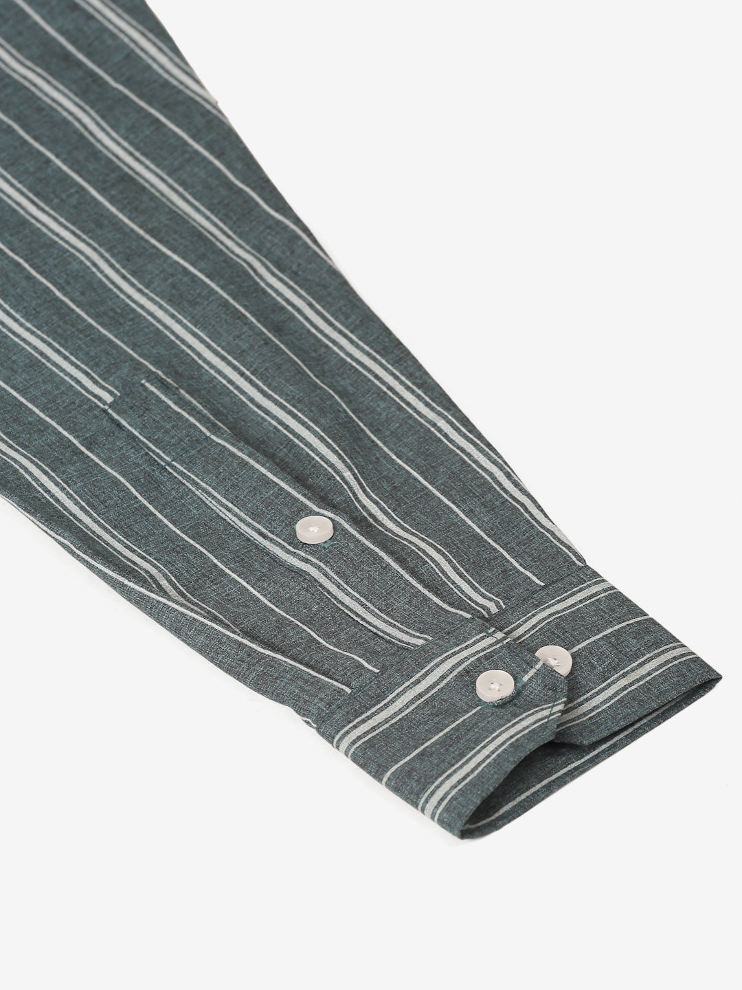 Jainish Men's Grey & White Classic Striped Formal Shirt - Distacart