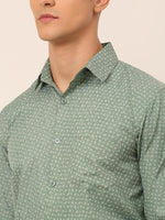 Thumbnail for Jainish Men's Green Classic Printed Formal Shirt - Distacart