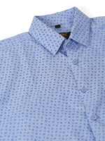 Thumbnail for Jainish Men's Blue Classic Printed Formal Shirt - Distacart