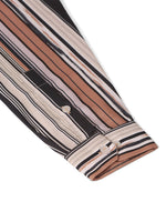 Thumbnail for Jainish Men's Cotton Striped Formal Shirts - Brown - Distacart