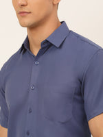 Thumbnail for Jainish Men's Cotton Solid Formal Shirt - Blue - Distacart