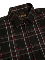 Thumbnail for Jainish Men's Cotton Checked Formal Shirts - Black - Distacart