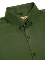 Thumbnail for Jainish Men's Cotton Solid Formal Shirt - Olive - Distacart