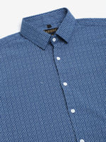 Thumbnail for Jainish Men's Cotton Half Sleeve Printed Formal Shirts - Blue - Distacart