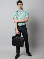 Thumbnail for Jainish Men's Green Classic Printed Formal Shirt - Distacart