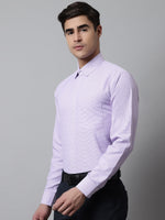 Thumbnail for Jainish Men's Purple Checks Pure Cotton Formal Shirt - Distacart