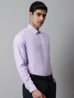 Thumbnail for Jainish Men's Purple Checks Pure Cotton Formal Shirt - Distacart