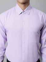 Thumbnail for Jainish Men's Purple Checks Pure Cotton Formal Shirt - Distacart