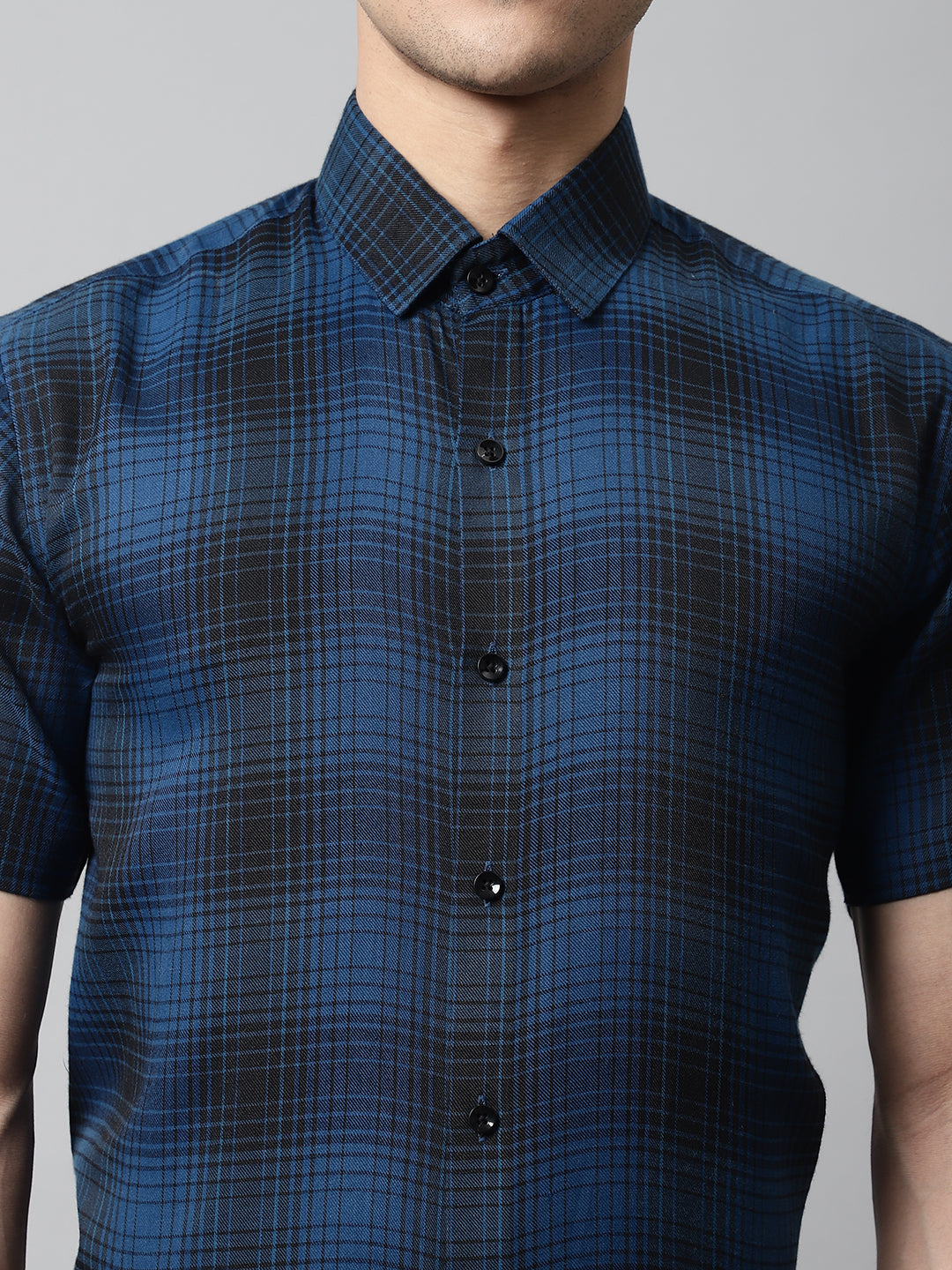 Jainish Men's Peacock Checks Regular Fit Cotton Formal Shirt - Distacart