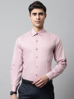 Thumbnail for Jainish Men's Coral Red Micro Ditsy Printed Pure Cotton Formal Shirt - Distacart