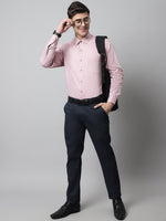 Thumbnail for Jainish Men's Coral Red Micro Ditsy Printed Pure Cotton Formal Shirt - Distacart