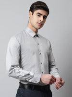 Thumbnail for Jainish Men's Grey Micro Ditsy Printed Pure Cotton Formal Shirt - Distacart