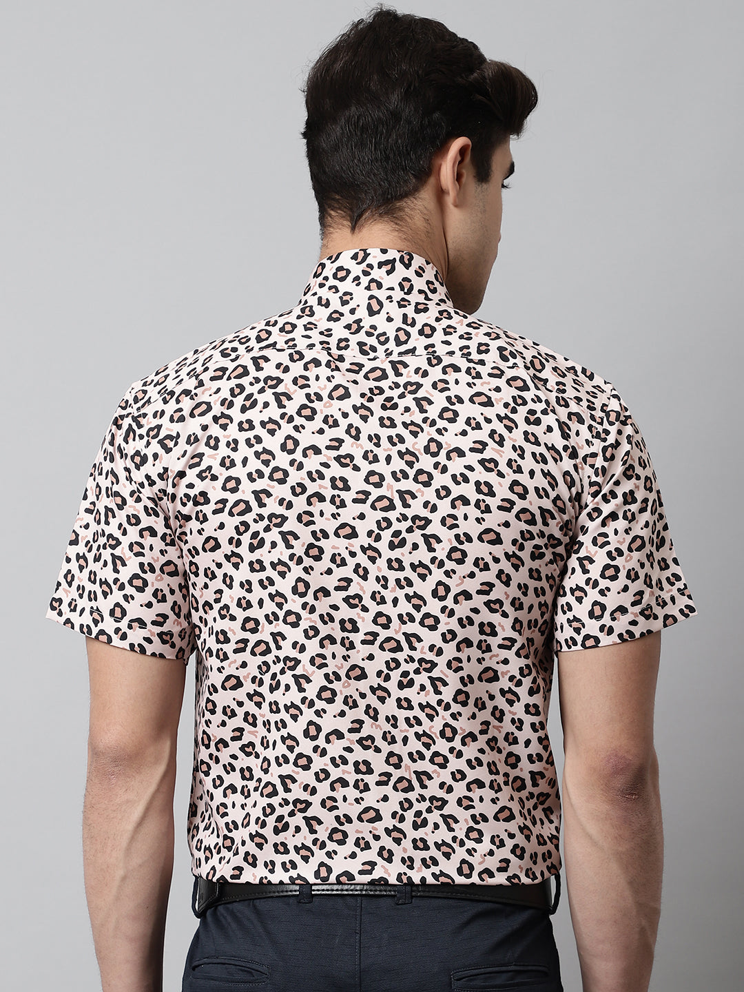 Jainish Men's Cream Classic Printed Formal Shirt - Cream - Distacart