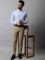 Thumbnail for Jainish Men's Blue & White Regular Fit Striped Formal Shirt - Distacart