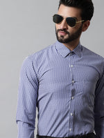 Thumbnail for Jainish Men's Navy Blue Micro Checked Causal Shirt - Distacart