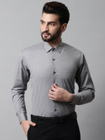 Thumbnail for Jainish Men's Grey Classic Slim Fit Solid Formal Shirt - Distacart