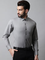 Thumbnail for Jainish Men's Grey Classic Slim Fit Solid Formal Shirt - Distacart