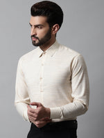 Thumbnail for Jainish Men's Cream Cotton Classic Formal Shirt - Distacart