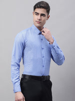 Thumbnail for Jainish Men's Blue Micro Checked Formal Shirt - Distacart