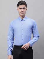 Thumbnail for Jainish Men's Blue Micro Checked Formal Shirt - Distacart