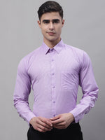 Thumbnail for Jainish Men's Purple Micro Checked Formal Shirt - Distacart