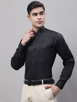 Thumbnail for Jainish Men's Black Dobby Textured Formal Shirt - Distacart