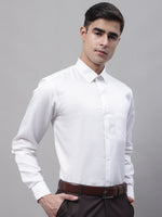 Thumbnail for Jainish Men's White Dobby Textured Formal Shirt - Distacart