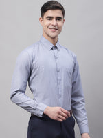 Thumbnail for Jainish Men's Grey Vertical Striped Formal Shirt - Distacart