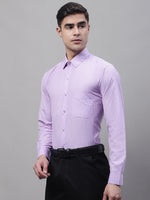 Thumbnail for Jainish Men's Purple Vertical Striped Formal Shirt - Distacart