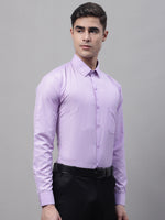 Thumbnail for Jainish Men's Purple Vertical Striped Formal Shirt - Distacart