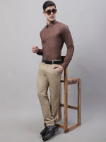 Thumbnail for Jainish Men's Coffee Brown Cotton Solid Formal Shirt - Distacart