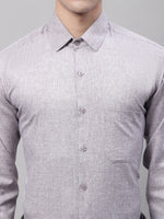 Thumbnail for Jainish Men's Grey Cotton Solid Formal Shirt - Distacart