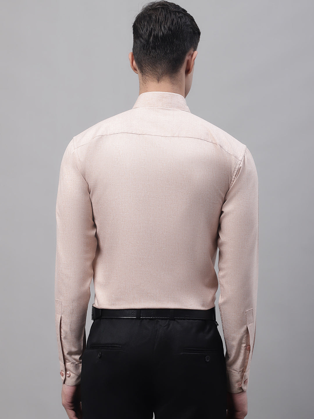 Jainish Men's Light-Brown Cotton Solid Formal Shirt - Distacart