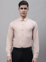 Thumbnail for Jainish Men's Light-Brown Cotton Solid Formal Shirt - Distacart