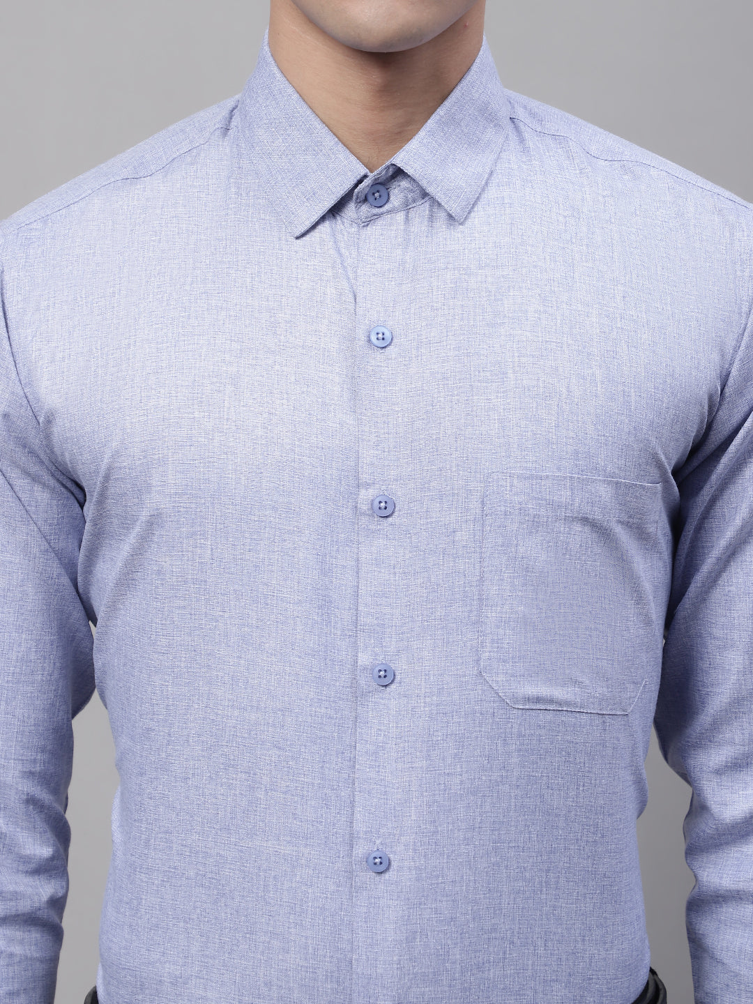Jainish Men's Light-Grey Cotton Solid Formal Shirt - Distacart
