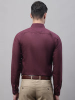 Thumbnail for Jainish Men's Maroon Cotton Solid Formal Shirt - Distacart