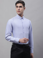 Thumbnail for Jainish Men's Blue Cotton Solid Formal Shirt - Distacart