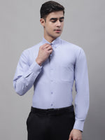 Thumbnail for Jainish Men's Blue Cotton Solid Formal Shirt - Distacart