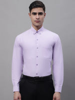 Thumbnail for Jainish Men's Light Purple Cotton Solid Formal Shirt - Distacart