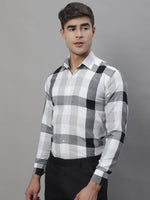 Thumbnail for Jainish Men's Pure Cotton Checked Formal Shirts - Black - Distacart