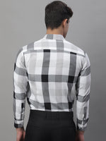 Thumbnail for Jainish Men's Pure Cotton Checked Formal Shirts - Black - Distacart