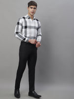 Thumbnail for Jainish Men's Pure Cotton Checked Formal Shirts - Black - Distacart