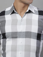 Thumbnail for Jainish Men's Pure Cotton Checked Formal Shirts - Black - Distacart