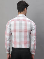 Thumbnail for Jainish Men's Pure Cotton Checked Formal Shirts - Pink - Distacart