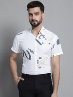 Thumbnail for Jainish Men's Printed Formal Shirt - White - Distacart