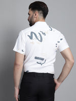 Thumbnail for Jainish Men's Printed Formal Shirt - White - Distacart