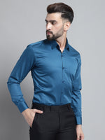 Thumbnail for Jainish Men's Cotton Solid Formal Shirt - Peacock - Distacart