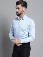 Thumbnail for Jainish Men's Cotton Solid Formal Shirt - Sky Blue - Distacart