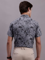 Thumbnail for Jainish Men's Floral Printed Formal Shirt - Charcoal - Distacart