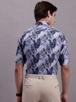 Thumbnail for Jainish Men's Floral Printed Formal Shirt - Grey - Distacart